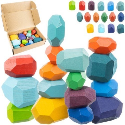 Kamienie/klocki drewniane - 16szt 22475 Kamienie/klocki drewniane - 16szt 22475