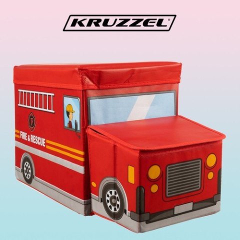Skrzynia/ kufer na zabawki- straż Kruzzel 22489 Skrzynia/ kufer na zabawki- straż Kruzzel 22489