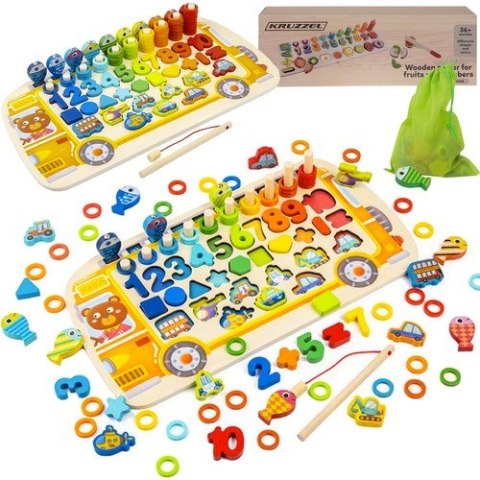 Układanka drewniana- sorter 6w1 Kruzzel 22636 Układanka drewniana- sorter 6w1 Kruzzel 22636