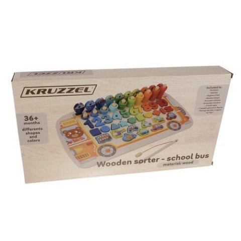 Układanka drewniana- sorter 6w1 Kruzzel 22636 Układanka drewniana- sorter 6w1 Kruzzel 22636