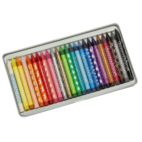 Kredki w metalowym pudełku 24 kolory + temperówka BAMBINO Kredki w metalowym pudełku 24 kolory + temperówka BAMBINO