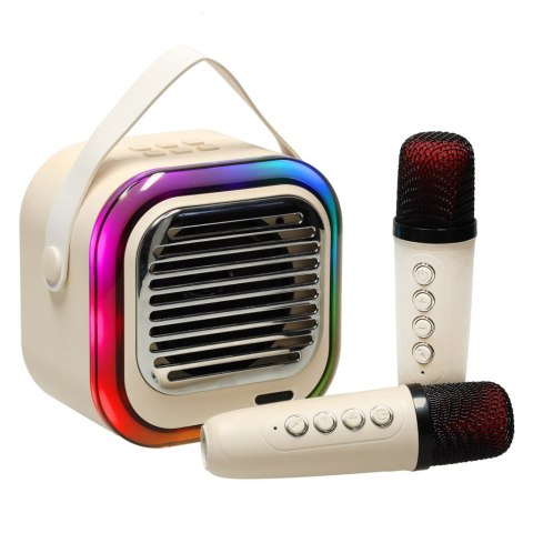 Głośnik do karaoke USB Bluetooth kremowy Głośnik do karaoke USB Bluetooth kremowy