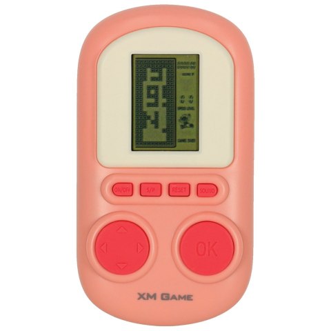 Gra elektroniczna zręcznościowa mini konsola przenośna kieszonkowa tetris różowa Gra elektroniczna zręcznościowa mini konsola przenośna kieszonkowa tetris różowa