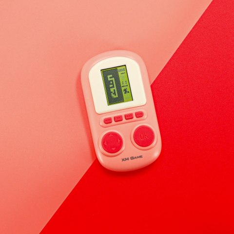 Gra elektroniczna zręcznościowa mini konsola przenośna kieszonkowa tetris różowa Gra elektroniczna zręcznościowa mini konsola przenośna kieszonkowa tetris różowa
