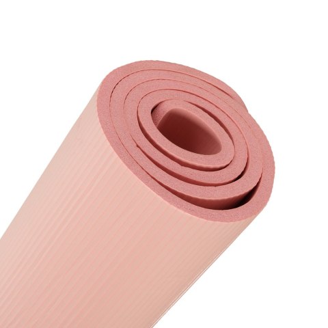 Mata do ćwiczeń jogi gimnastyczna treningowa fitness karimata gruba 1,5cm różowa + pokrowiec Mata do ćwiczeń jogi gimnastyczna treningowa fitness karimata gruba 1,5cm różowa + pokrowiec