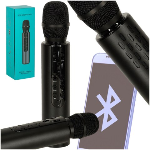 Mikrofon bezprzewodowy karaoke dla dzieci głośnik Bluetooth 2000mAh karta SD USB wysoka jakość czarny Mikrofon bezprzewodowy karaoke dla dzieci głośnik Bluetooth 2000mAh karta SD USB wysoka jakość czarny