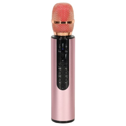 Mikrofon bezprzewodowy karaoke dla dzieci głośnik Bluetooth 2000mAh karta SD USB wysoka jakość różowy Mikrofon bezprzewodowy karaoke dla dzieci głośnik Bluetooth 2000mAh karta SD USB wysoka jakość różowy