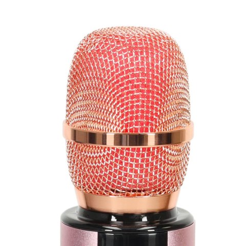 Mikrofon bezprzewodowy karaoke dla dzieci głośnik Bluetooth 2000mAh karta SD USB wysoka jakość różowy Mikrofon bezprzewodowy karaoke dla dzieci głośnik Bluetooth 2000mAh karta SD USB wysoka jakość różowy