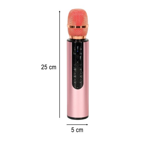 Mikrofon bezprzewodowy karaoke dla dzieci głośnik Bluetooth 2000mAh karta SD USB wysoka jakość różowy Mikrofon bezprzewodowy karaoke dla dzieci głośnik Bluetooth 2000mAh karta SD USB wysoka jakość różowy