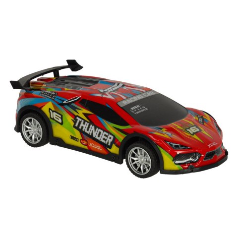 Samochód RC sportowy zdalnie sterowany na pilot auto wyścigowe drift z LED światłami czerwony Samochód RC sportowy zdalnie sterowany na pilot auto wyścigowe drift z LED światłami czerwony