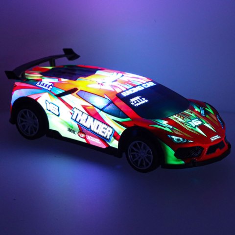 Samochód RC sportowy zdalnie sterowany na pilot auto wyścigowe drift z LED światłami czerwony Samochód RC sportowy zdalnie sterowany na pilot auto wyścigowe drift z LED światłami czerwony