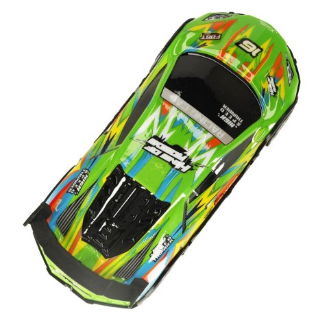 Samochód RC sportowy zdalnie sterowany na pilot auto wyścigowe drift z LED światłami zielony Samochód RC sportowy zdalnie sterowany na pilot auto wyścigowe drift z LED światłami zielony