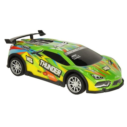 Samochód RC sportowy zdalnie sterowany na pilot auto wyścigowe drift z LED światłami zielony Samochód RC sportowy zdalnie sterowany na pilot auto wyścigowe drift z LED światłami zielony