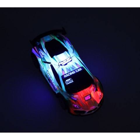 Samochód RC sportowy zdalnie sterowany na pilot auto wyścigowe drift z LED światłami zielony Samochód RC sportowy zdalnie sterowany na pilot auto wyścigowe drift z LED światłami zielony