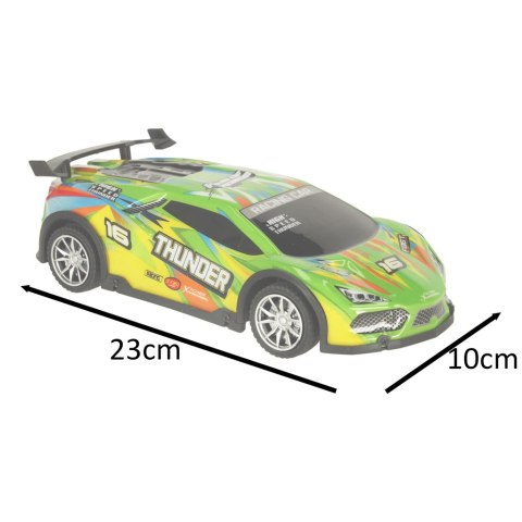 Samochód RC sportowy zdalnie sterowany na pilot auto wyścigowe drift z LED światłami zielony Samochód RC sportowy zdalnie sterowany na pilot auto wyścigowe drift z LED światłami zielony