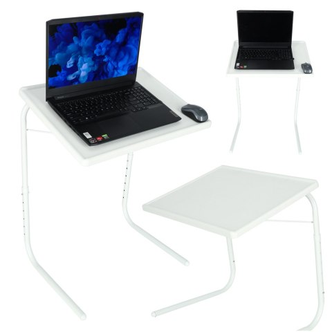 Stolik pod laptopa do laptopa stół wielofunkcyjny składany regulowany 69cm biały Stolik pod laptopa do laptopa stół wielofunkcyjny składany regulowany 69cm biały