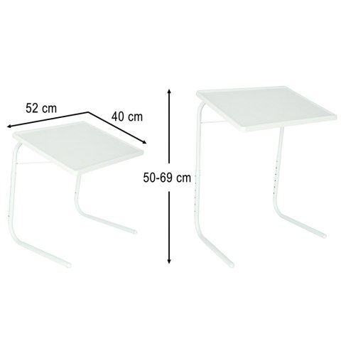 Stolik pod laptopa do laptopa stół wielofunkcyjny składany regulowany 69cm biały Stolik pod laptopa do laptopa stół wielofunkcyjny składany regulowany 69cm biały