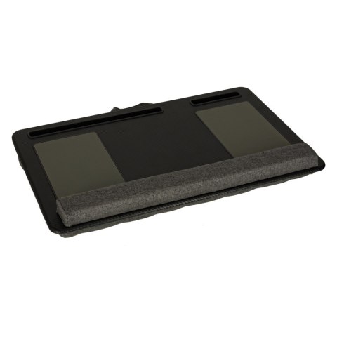 Stolik pod laptopa przenośny taca do łóżka na kolana podstawka czarny z poduszką Stolik pod laptopa przenośny taca do łóżka na kolana podstawka czarny z poduszką
