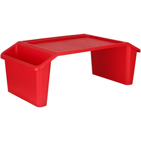 Stolik pod laptopa z organizerem podróżny samochodowy dla dzieci z kieszeniami śniadaniowy podstawka przenośny stabilny czerwony Stolik pod laptopa z organizerem podróżny samochodowy dla dzieci z kieszeniami śniadaniowy podstawka przenośny stabilny czerwony