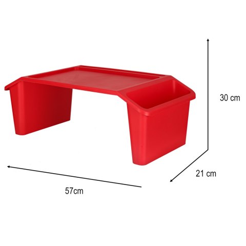 Stolik pod laptopa z organizerem podróżny samochodowy dla dzieci z kieszeniami śniadaniowy podstawka przenośny stabilny czerwony Stolik pod laptopa z organizerem podróżny samochodowy dla dzieci z kieszeniami śniadaniowy podstawka przenośny stabilny czerwony