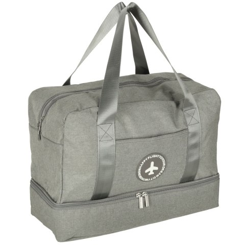 Torba podróżna bagaż podręczny do samolotu podróżna turystyczna pojemna uchwyt kieszenie 39x18x30 szara Torba podróżna bagaż podręczny do samolotu podróżna turystyczna pojemna uchwyt kieszenie 39x18x30 szara