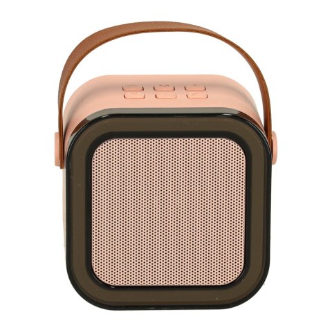 Zestaw do karaoke mikrofon + głośnik przenośny BLUETOOTH USB LED różowy Zestaw do karaoke mikrofon + głośnik przenośny BLUETOOTH USB LED różowy