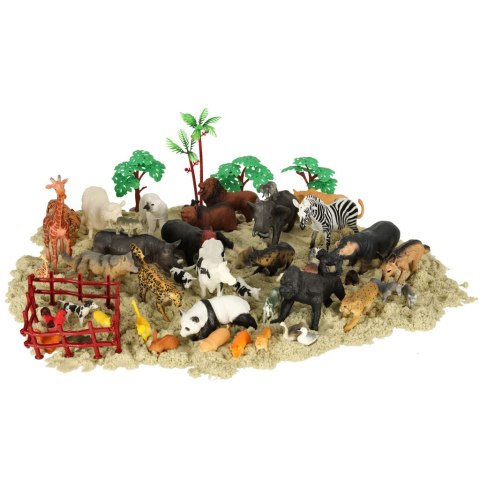 Figurki zwierząt zwierzęta zoo safari farma akcesoria skrzynka 59 el. Figurki zwierząt zwierzęta zoo safari farma akcesoria skrzynka 59 el.