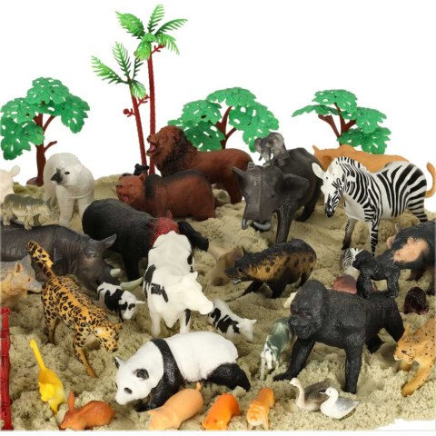 Figurki zwierząt zwierzęta zoo safari farma akcesoria skrzynka 59 el. Figurki zwierząt zwierzęta zoo safari farma akcesoria skrzynka 59 el.