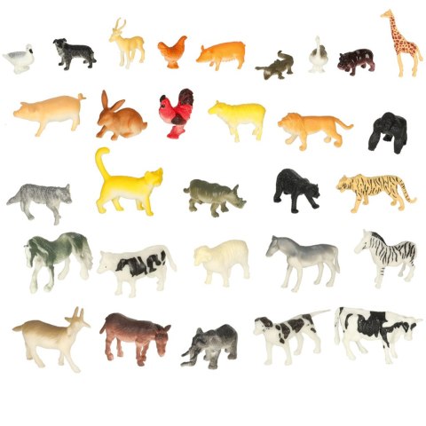 Figurki zwierząt zwierzęta zoo safari farma akcesoria skrzynka 59 el. Figurki zwierząt zwierzęta zoo safari farma akcesoria skrzynka 59 el.