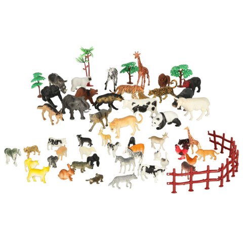 Figurki zwierząt zwierzęta zoo safari farma akcesoria skrzynka 59 el. Figurki zwierząt zwierzęta zoo safari farma akcesoria skrzynka 59 el.