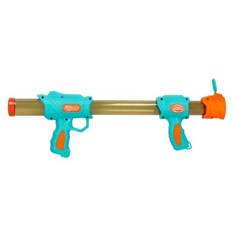 Pistolet na kulki karabin na piankowe naboje solidny dla dzieci gra 2w1 niebieski Pistolet na kulki karabin na piankowe naboje solidny dla dzieci gra 2w1 niebieski