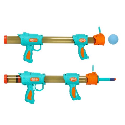 Pistolet na kulki karabin na piankowe naboje solidny dla dzieci gra 2w1 niebieski Pistolet na kulki karabin na piankowe naboje solidny dla dzieci gra 2w1 niebieski