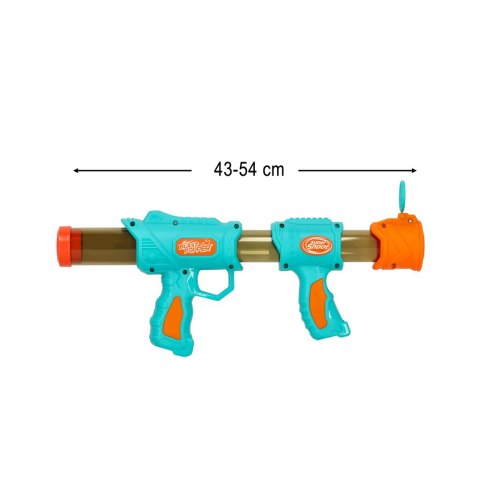 Pistolet na kulki karabin na piankowe naboje solidny dla dzieci gra 2w1 niebieski Pistolet na kulki karabin na piankowe naboje solidny dla dzieci gra 2w1 niebieski