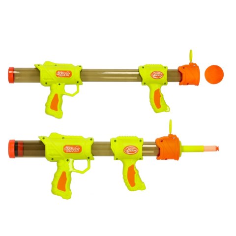 Pistolet na kulki karabin na piankowe naboje solidny dla dzieci gra 2w1 zielony Pistolet na kulki karabin na piankowe naboje solidny dla dzieci gra 2w1 zielony