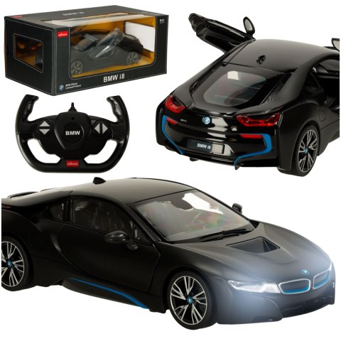 Samochód zdalnie sterowany Rastar 71010 BMW i8 1:14 otwierane drzwi czarny Samochód zdalnie sterowany Rastar 71010 BMW i8 1:14 otwierane drzwi czarny