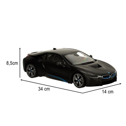 Samochód zdalnie sterowany Rastar 71010 BMW i8 1:14 otwierane drzwi czarny Samochód zdalnie sterowany Rastar 71010 BMW i8 1:14 otwierane drzwi czarny