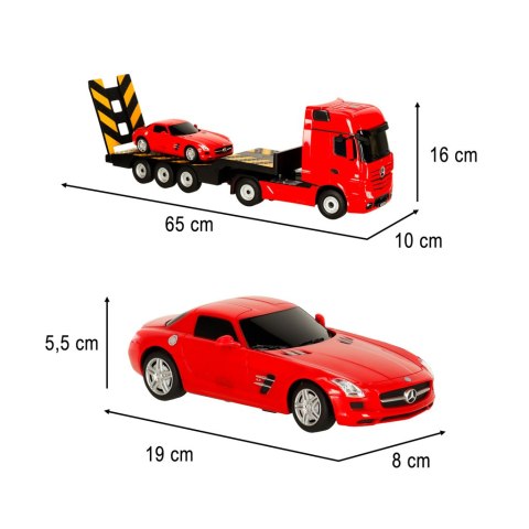 Samochód zdalnie sterowany Rastar 74920 Mercedes-Benz Actros 1:26 czerowny Samochód zdalnie sterowany Rastar 74920 Mercedes-Benz Actros 1:26 czerowny