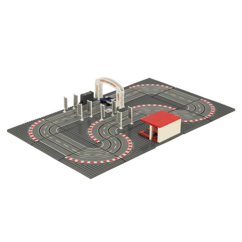 Tor wyścigowy samochodowy elektryczny policyjny 2 auta autka kontrolery zakręty klocki konstrukcyjne GD-02 Tor wyścigowy samochodowy elektryczny policyjny 2 auta autka kontrolery zakręty klocki konstrukcyjne GD-02