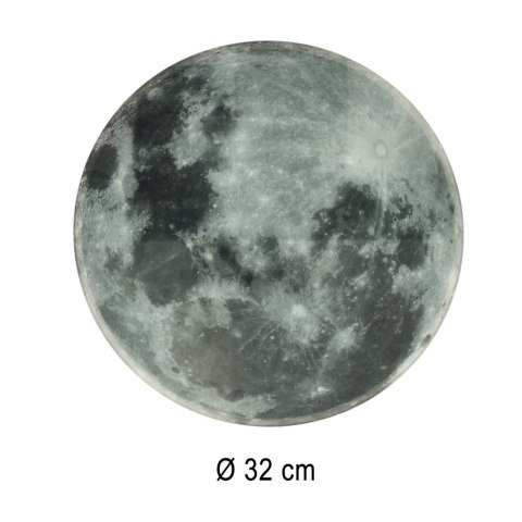 Zegar ścienny planeta księżyc z wyświetlaczem LED 32 cm szary Zegar ścienny planeta księżyc z wyświetlaczem LED 32 cm szary