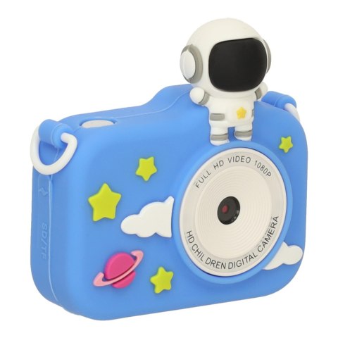 Aparat cyfrowy fotograficzny dla dzieci kamera zabawka + karta 32GB niebieski astronauta Aparat cyfrowy fotograficzny dla dzieci kamera zabawka + karta 32GB niebieski astronauta