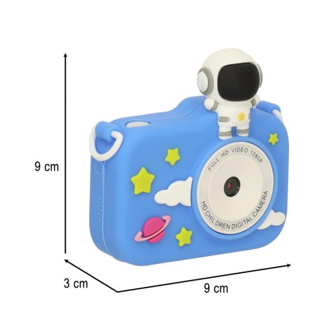Aparat cyfrowy fotograficzny dla dzieci kamera zabawka + karta 32GB niebieski astronauta Aparat cyfrowy fotograficzny dla dzieci kamera zabawka + karta 32GB niebieski astronauta
