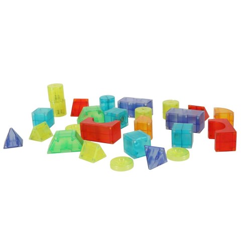 Klocki magnetyczne konstrukcyjne świecące elementy figury 3D 32el. Klocki magnetyczne konstrukcyjne świecące elementy figury 3D 32el.