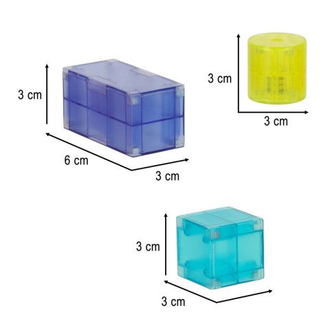 Klocki magnetyczne konstrukcyjne świecące elementy figury 3D 64 el. Klocki magnetyczne konstrukcyjne świecące elementy figury 3D 64 el.