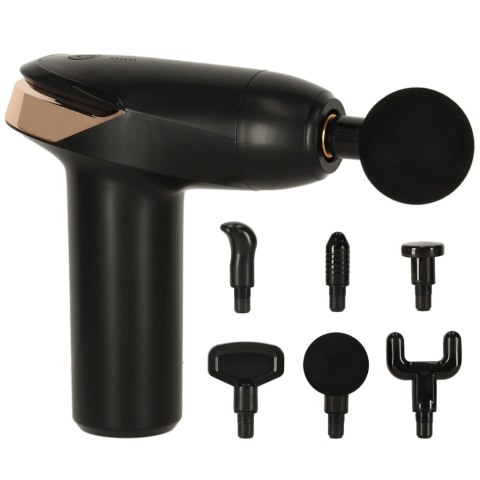 Pistolet do masażu masażer do pleców ciała mini LED 6w1 Pistolet do masażu masażer do pleców ciała mini LED 6w1