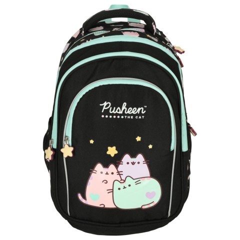 Plecak szkolny młodzieżowy czterokomorowy Pusheen 22L czarny Plecak szkolny młodzieżowy czterokomorowy Pusheen 22L czarny
