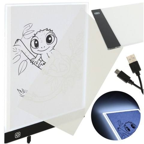 Deska kreślarska tablica tablet graficzny kalka do rysowania podświetlana LED A4 Deska kreślarska tablica tablet graficzny kalka do rysowania podświetlana LED A4