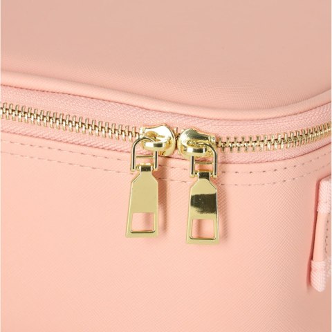 Kosmetyczka organizer na kosmetyki biżuterię kuferek z lusterkiem 10-krotne powiększenie różowy Kosmetyczka organizer na kosmetyki biżuterię kuferek z lusterkiem 10-krotne powiększenie różowy