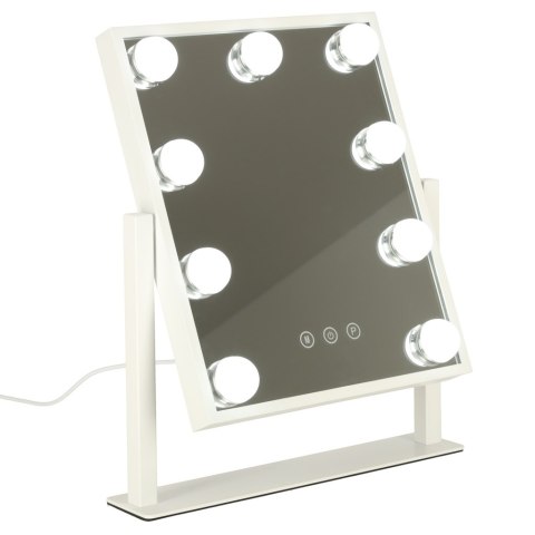 Lusterko do makijażu kosmetyczne podświetlane 9 LED Hollywood z 9 żarówkami USB 25 x 30 cm Lusterko do makijażu kosmetyczne podświetlane 9 LED Hollywood z 9 żarówkami USB 25 x 30 cm