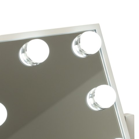 Lusterko do makijażu kosmetyczne podświetlane 9 LED Hollywood z 9 żarówkami USB 25 x 30 cm Lusterko do makijażu kosmetyczne podświetlane 9 LED Hollywood z 9 żarówkami USB 25 x 30 cm