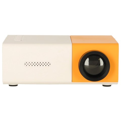 Mini projektor rzutnik przenośny LED TFT LCD 1920x1080 24-60" USB HDMI 12V biało-pomarańczowy Mini projektor rzutnik przenośny LED TFT LCD 1920x1080 24-60" USB HDMI 12V biało-pomarańczowy